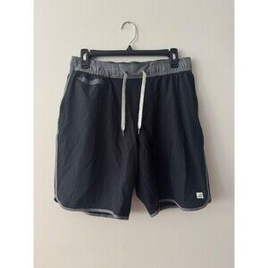 Vuori Men's Medium Black Banks Running Unlined Surf Swim Shorts